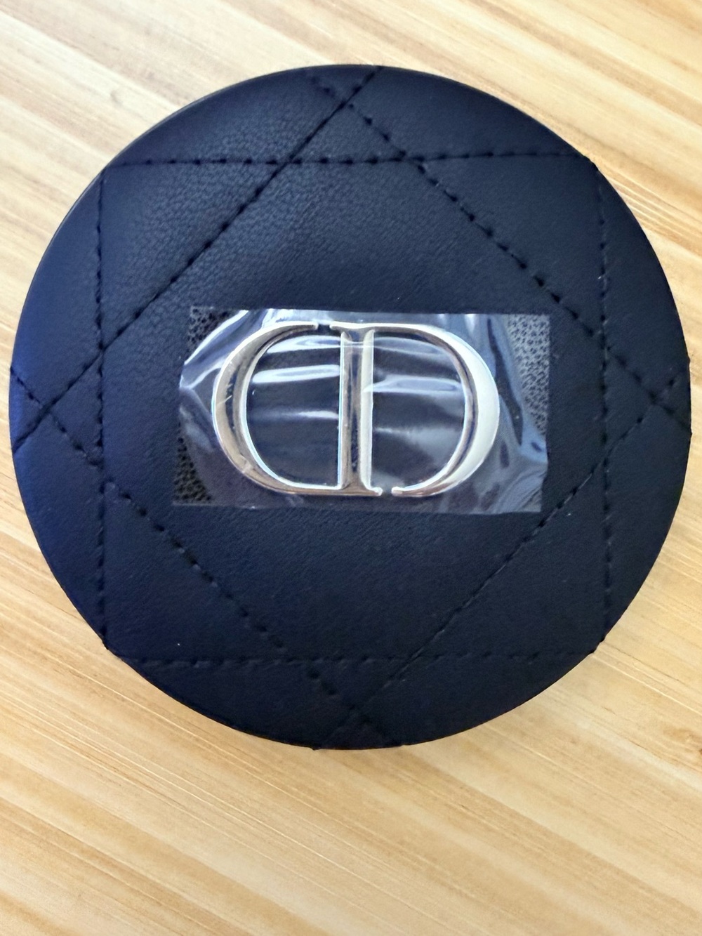 Dior Black Cannage Quilted Compact Pocket Mirror with Box